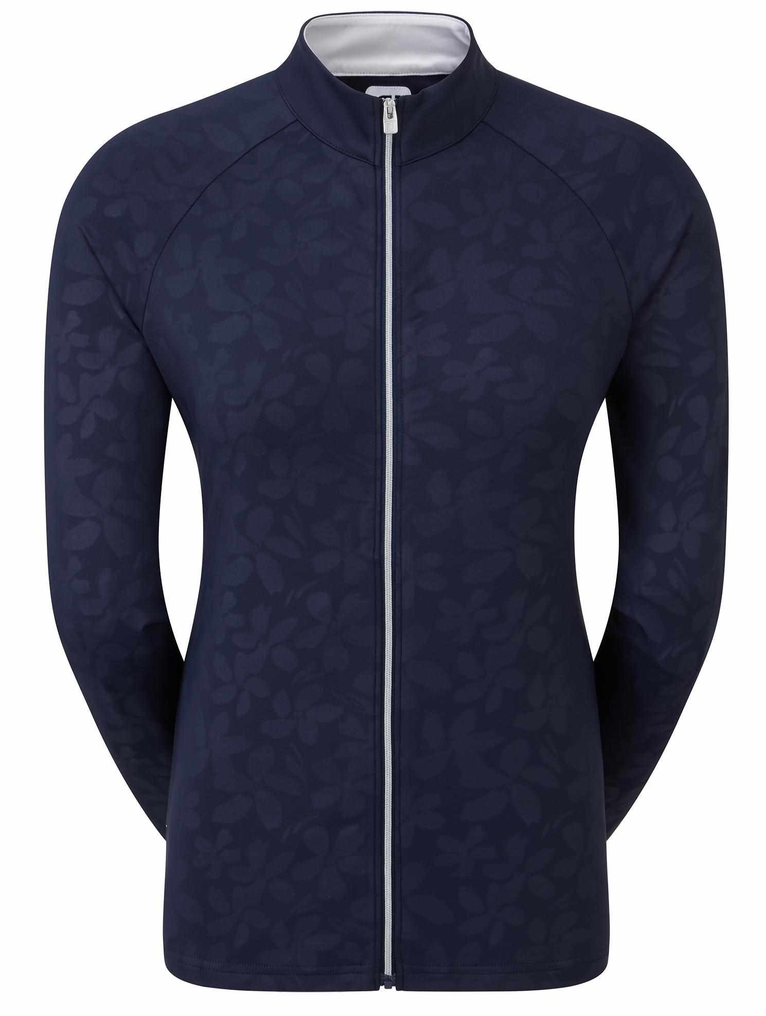 FootJoy Floral Embossed dam sweatshirt, navy