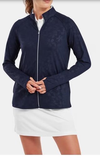 FootJoy Floral Embossed dam sweatshirt, navy