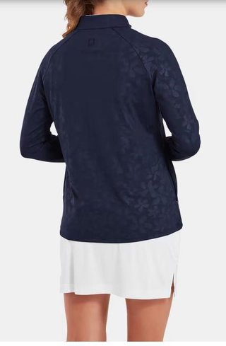 FootJoy Floral Embossed dam sweatshirt, navy