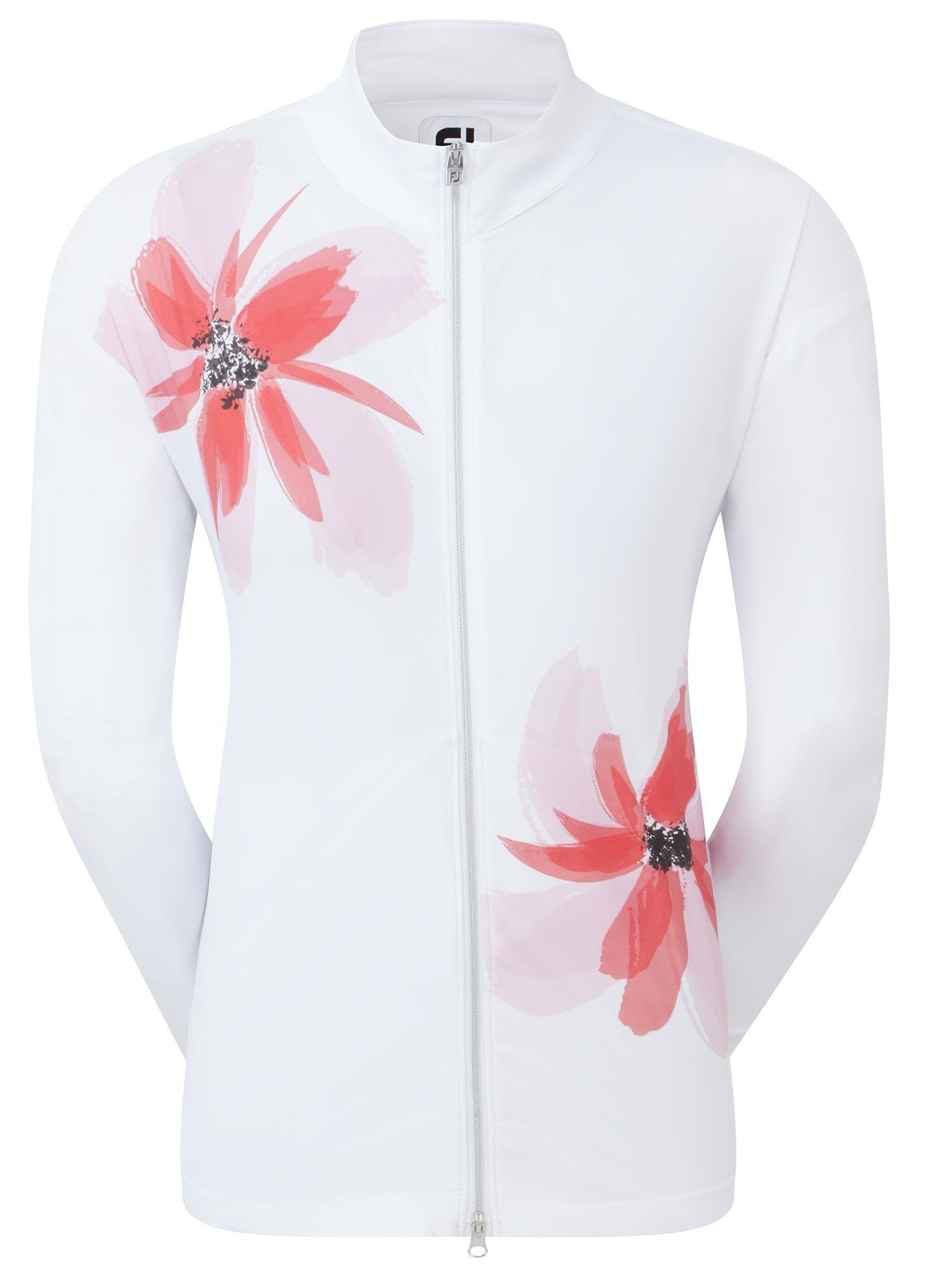 FootJoy Lightweight Full-Zip damjacka, vit/rosa
