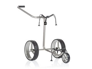 JuCad Junior Stainless Steel manuell trolley med 3 hjul + bärbag JTT, silver