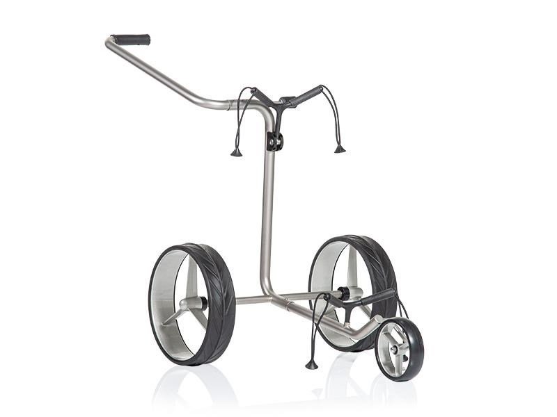 JuCad Junior Stainless Steel manuell trolley med 3 hjul + bärbag JTT, silver