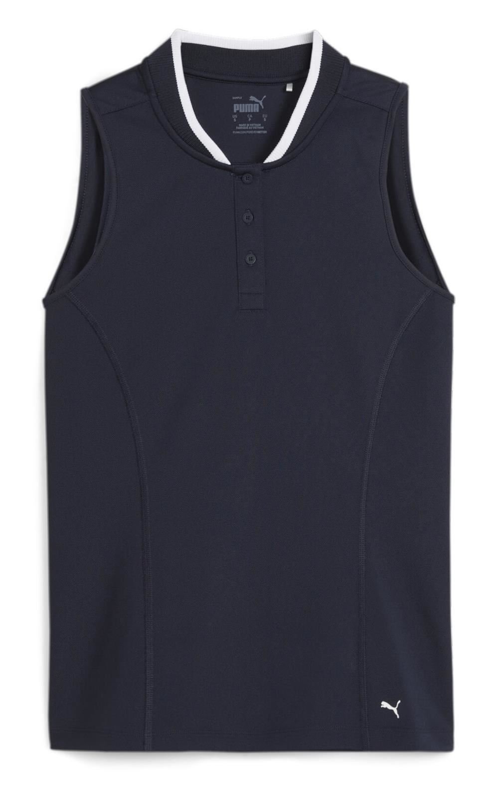 Puma Range Pique Sleeveless dampolo, navy