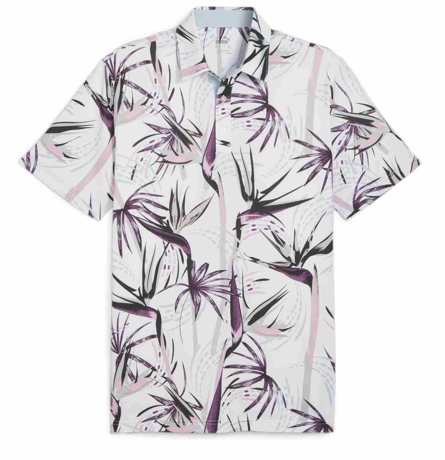 Puma Mattr Birds of Paradise herr polo, vit