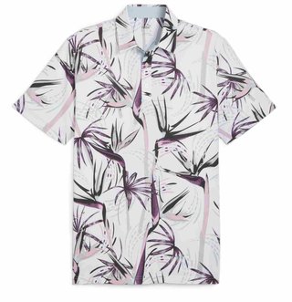 Puma Mattr Birds of Paradise herr polo, vit