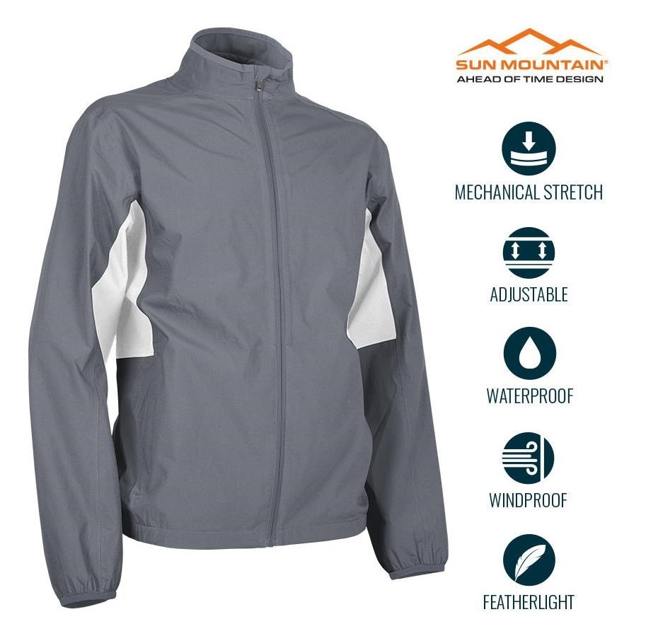 Sun Mountain Monsoon vattentät herr jacka, cadet/white