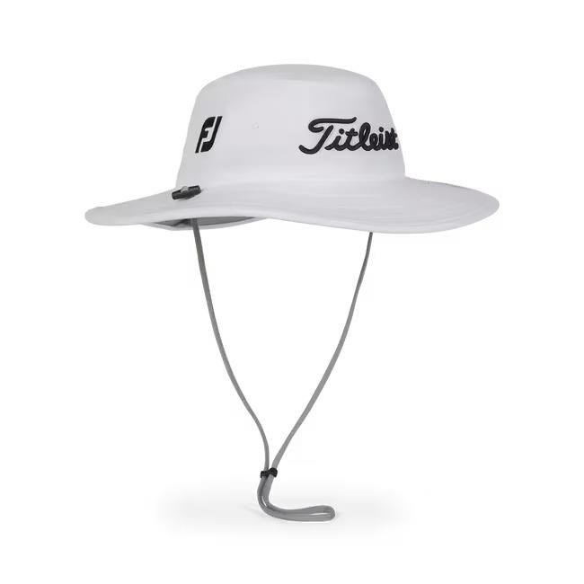 Titleist Tour Aussie herr bucket hat, vit/svart