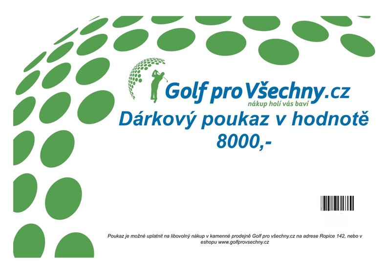 Dárkový poukaz v hodnotě 8000,-