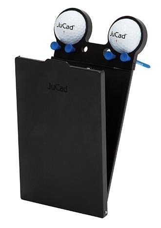 JuCad full metal scorecard holder, svart/svart omslag