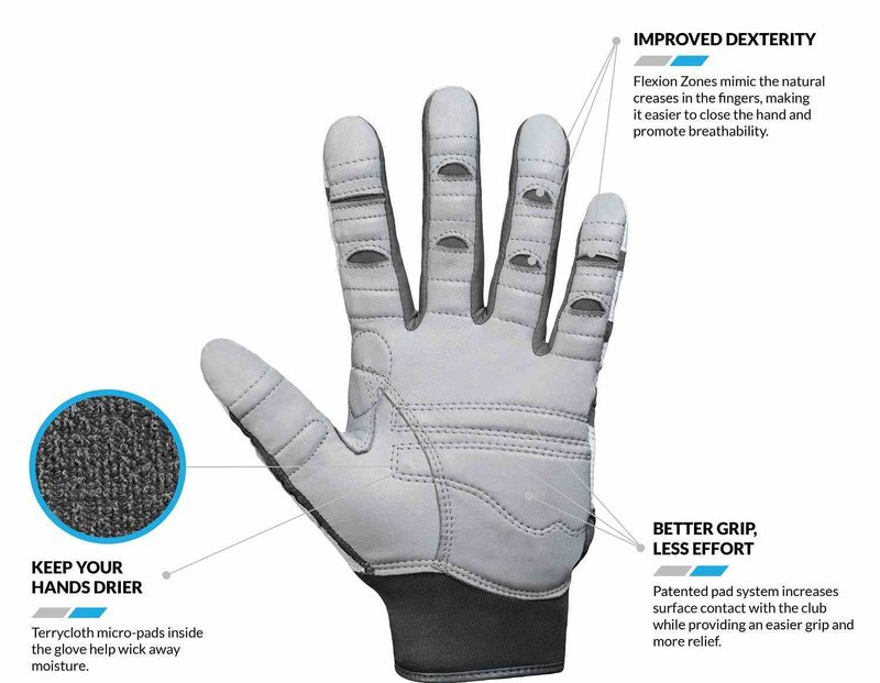 Bionic Relief Grip 2.0 herr golfhandske, vit