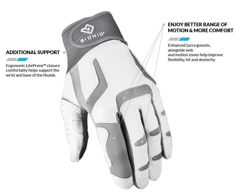 Bionic Relief Grip 2.0 damhandske, vit