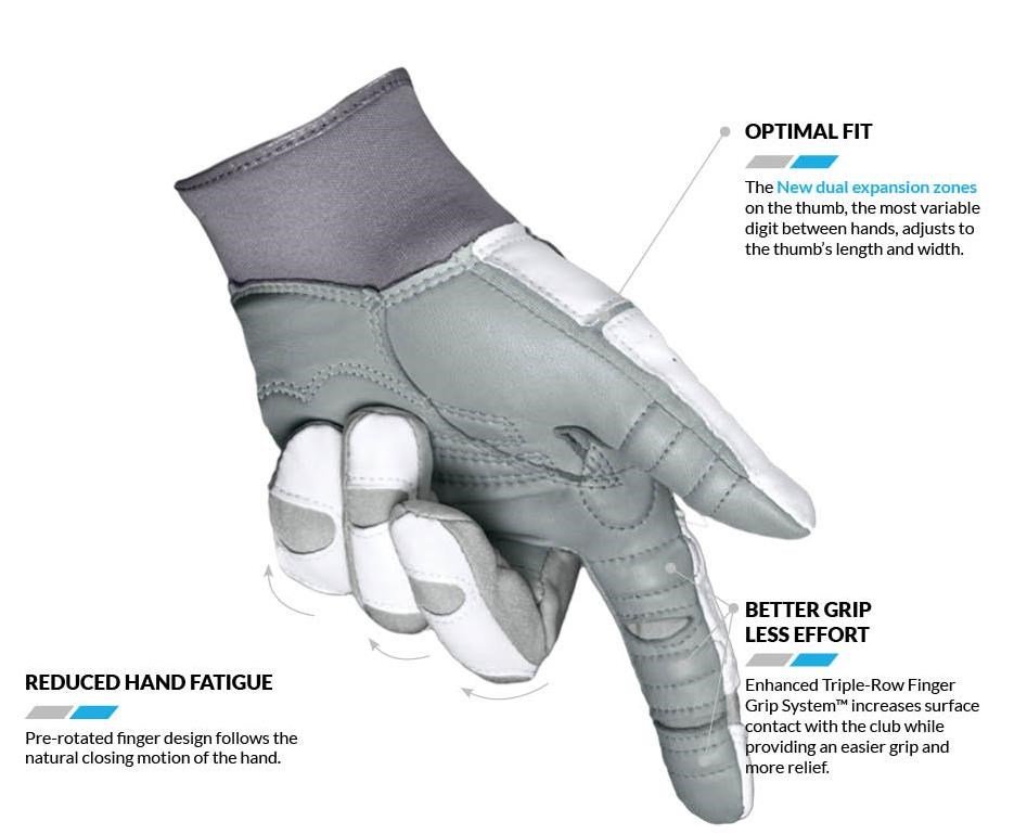 Bionic Relief Grip 2.0 damhandske, vit