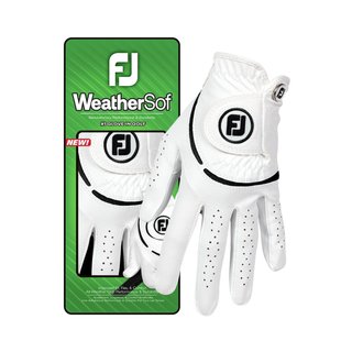 FootJoy WeatherSof damgolfhandske, vit/svart