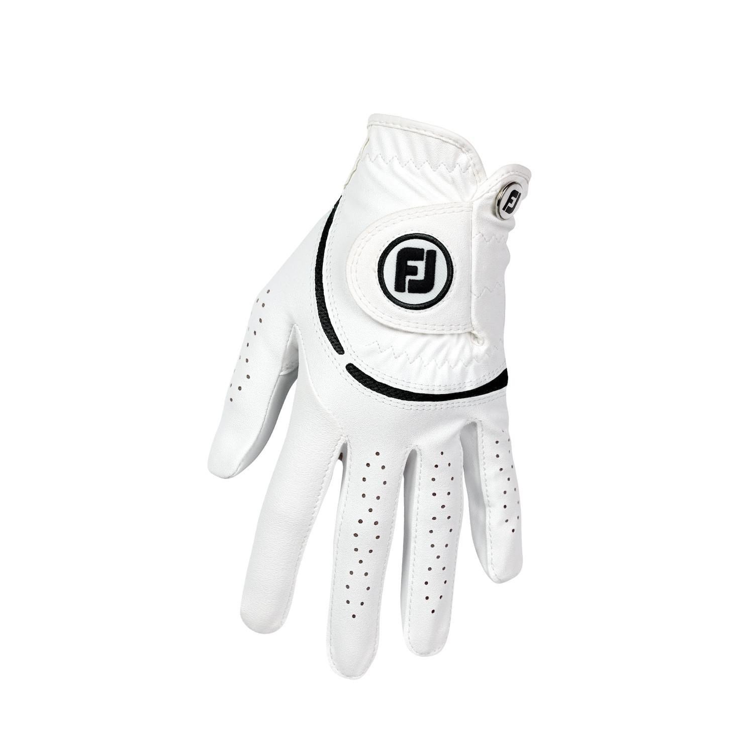 FootJoy WeatherSof damgolfhandske, vit/svart