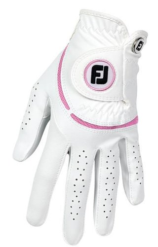 FootJoy WeatherSof damgolfhandske, vit/rosa