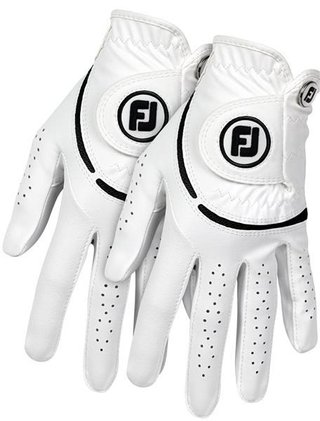 FootJoy WeatherSof damgolfhandske (2-pack), vit/svart