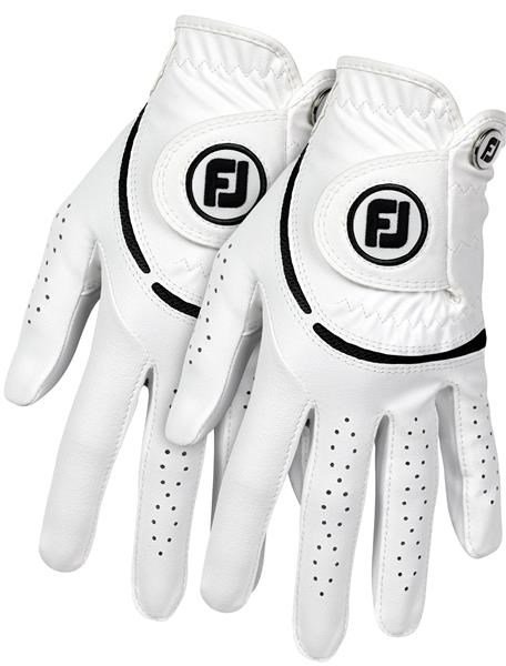 FootJoy WeatherSof damgolfhandske (2-pack), vit/svart