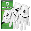 FootJoy WeatherSof damgolfhandske (2-pack), vit/svart