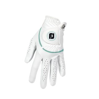 FootJoy WeatherSof damgolfhandske, vit/havsgrön
