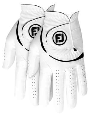 Footjoy FootJoy WeatherSof herr golfhandske (2-pack), vit/svart