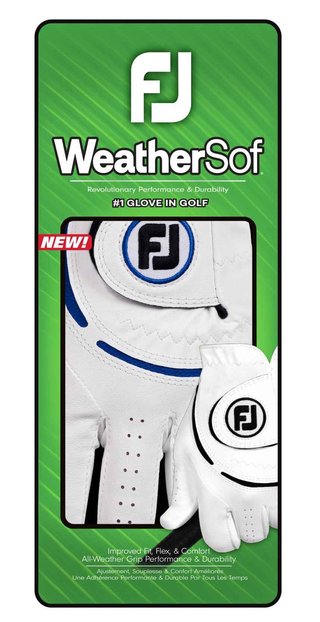 FootJoy WeatherSof 24 herr golfhandske, vit