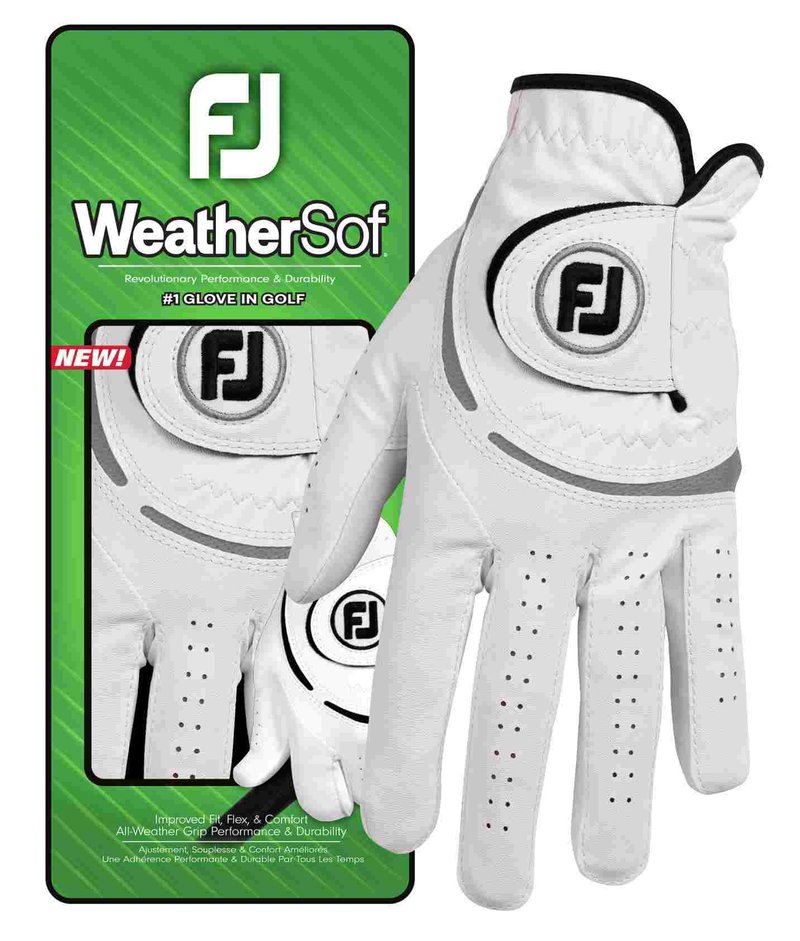 FootJoy WeatherSof 24 herr golfhandske, vit