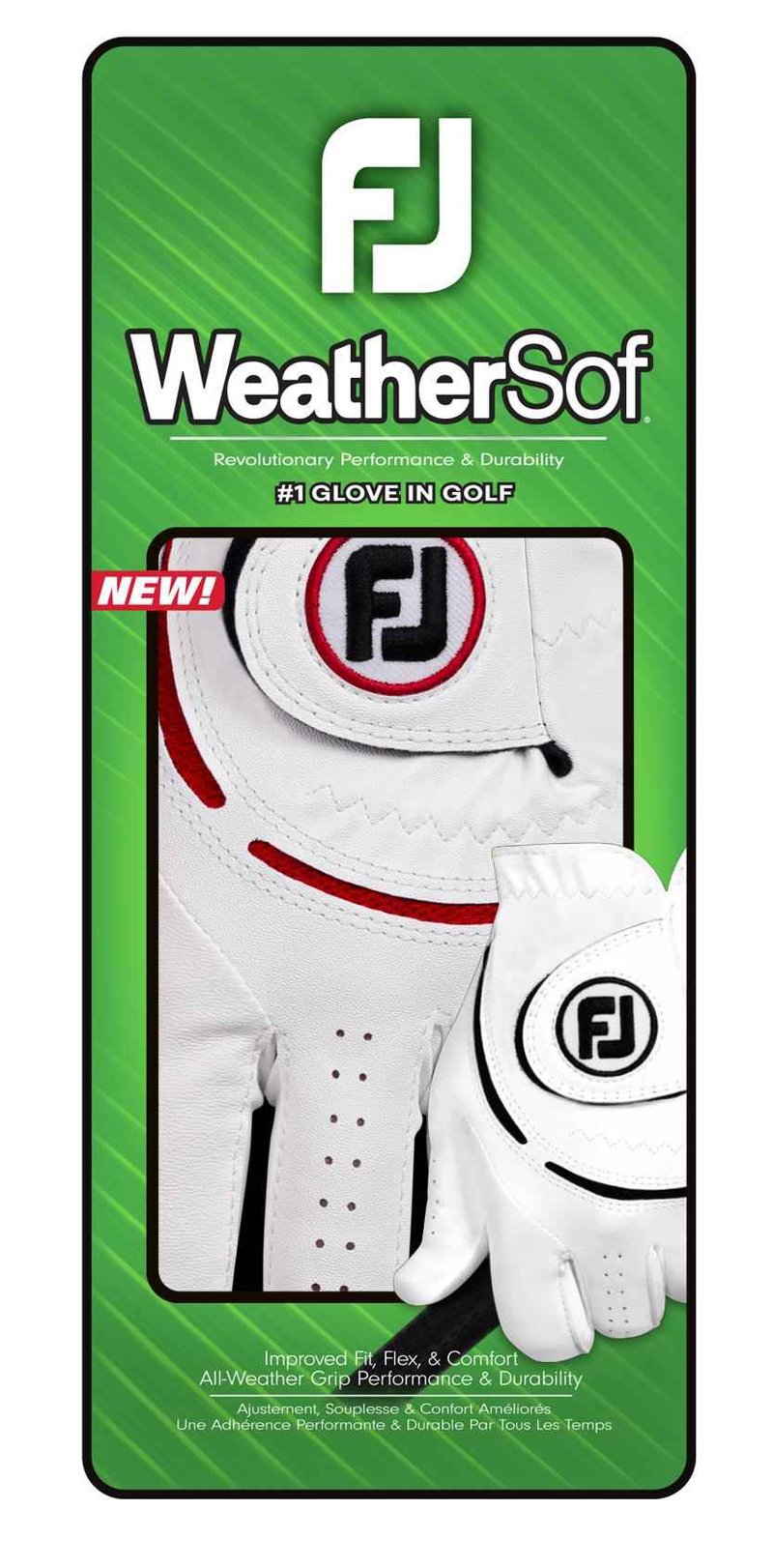 FootJoy WeatherSof 24 herrhandske, vit