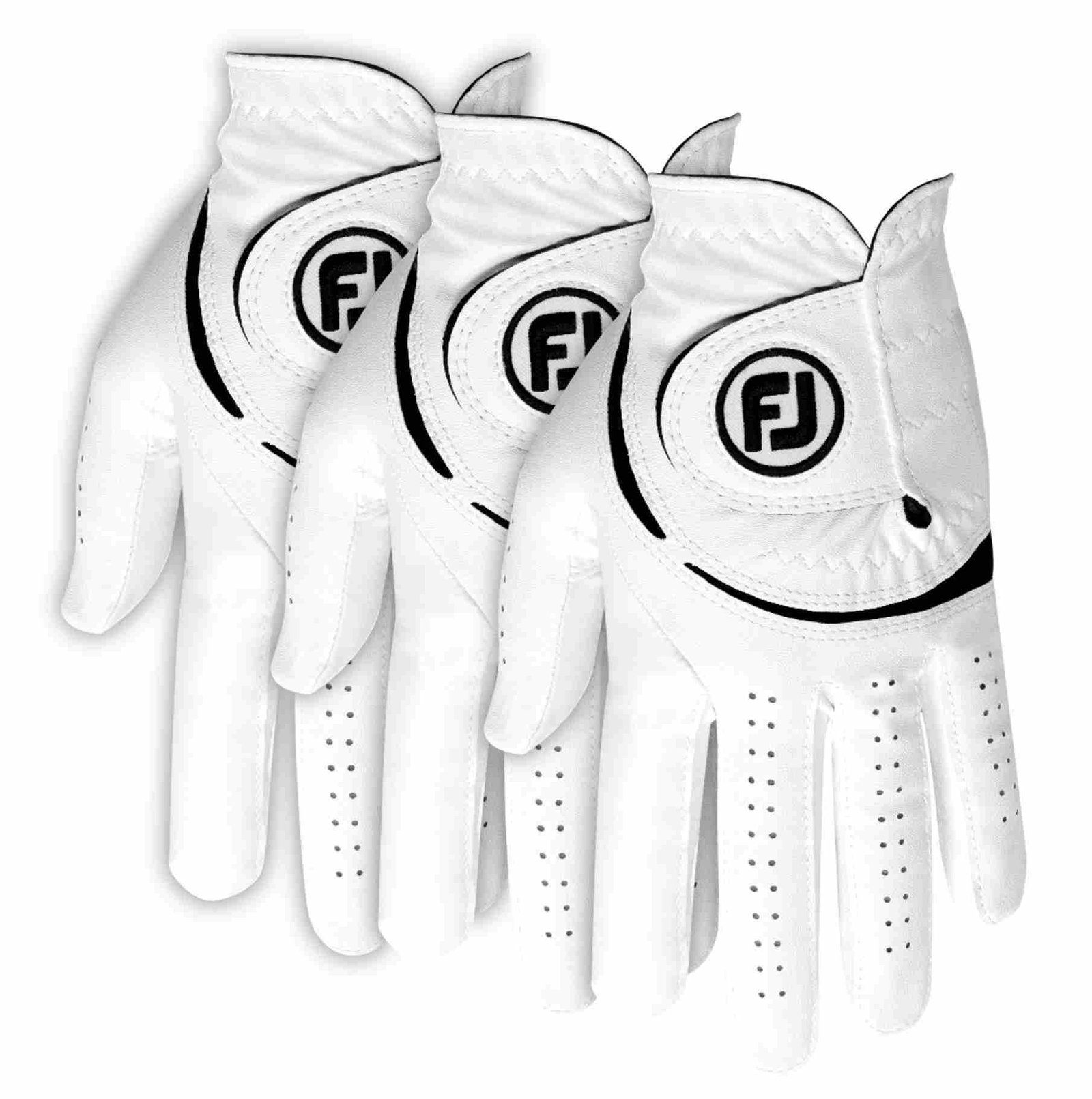 Footjoy FootJoy WeatherSof 24 herr golfhandske (3-pack), vit