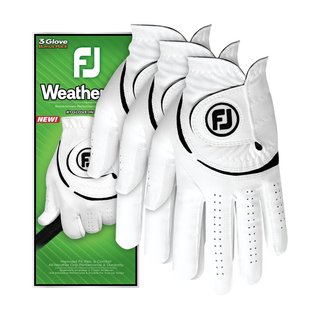Footjoy FootJoy WeatherSof 24 herr golfhandske (3-pack), vit