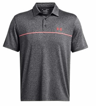 Under Armour Playoff 3.0 Stripe herr polo, black/red solstice
