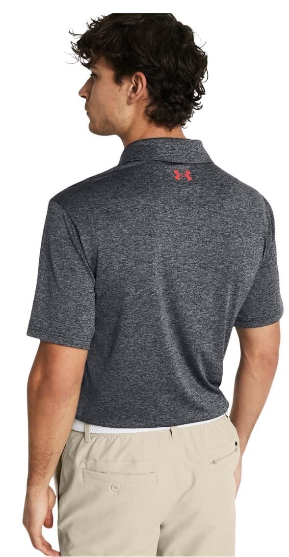 Under Armour Playoff 3.0 Stripe herr polo, black/red solstice