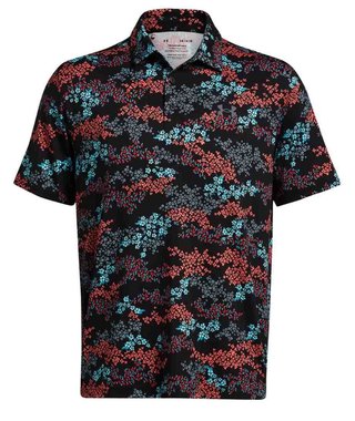 Under Armour Playoff 3.0 Printed herr polo, black/hydro teal