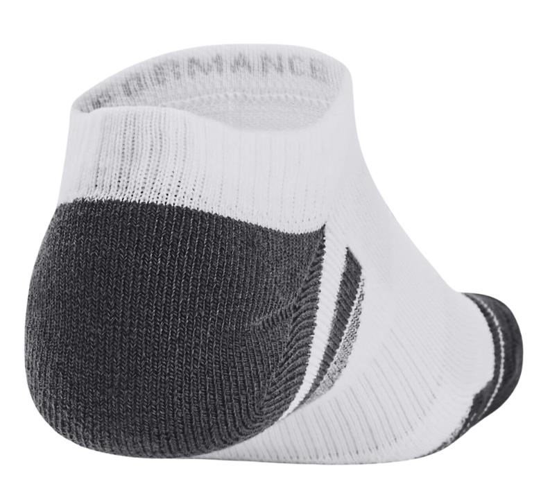Under Armour Performance Tech unisex strumpor (3 par), vit/grå