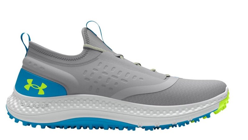 Under Armour GS Charged Phantom SL junior golfskor, mod gray/capri