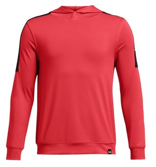 Under Armour Playoff junior hoodie 2024, röd solstice/svart