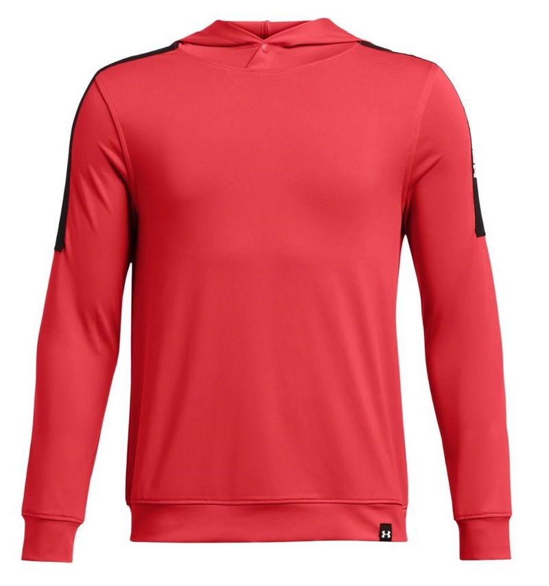 Under Armour Playoff junior hoodie 2024, röd solstice/svart