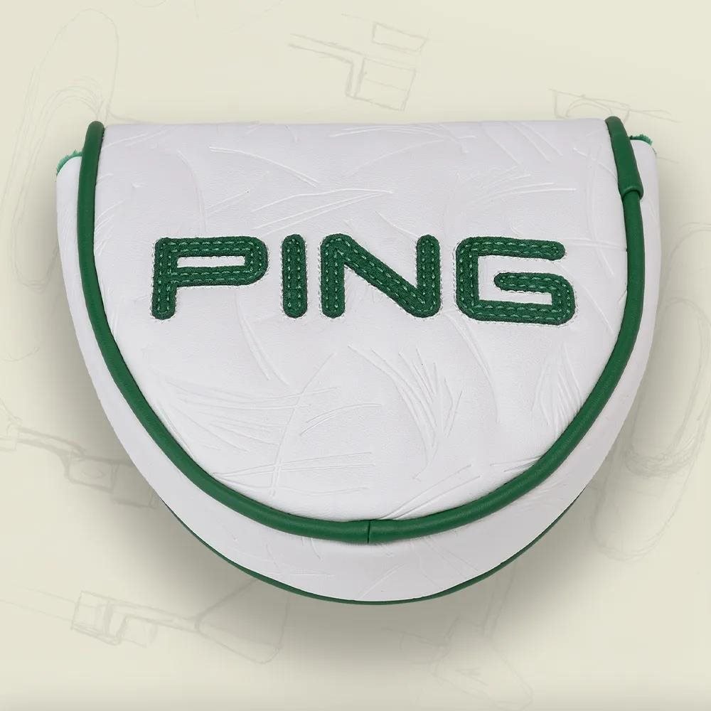 PING Golf Ping Looper Mallet Putter Headcover, vit/grön