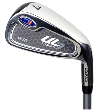 U.S. Kids Golf UL7-39 (99cm) W30 3-Club junior golfset + bärbag, svart/röd