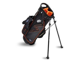 U.S. Kids Golf UL7-51 (130cm) 5-Club junior golfset + stand bag, svart/orange