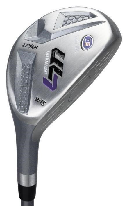 U.S. Kids Golf UL7-54 (137cm) W15 5-Club junior golfset + stand bag, svart/lila
