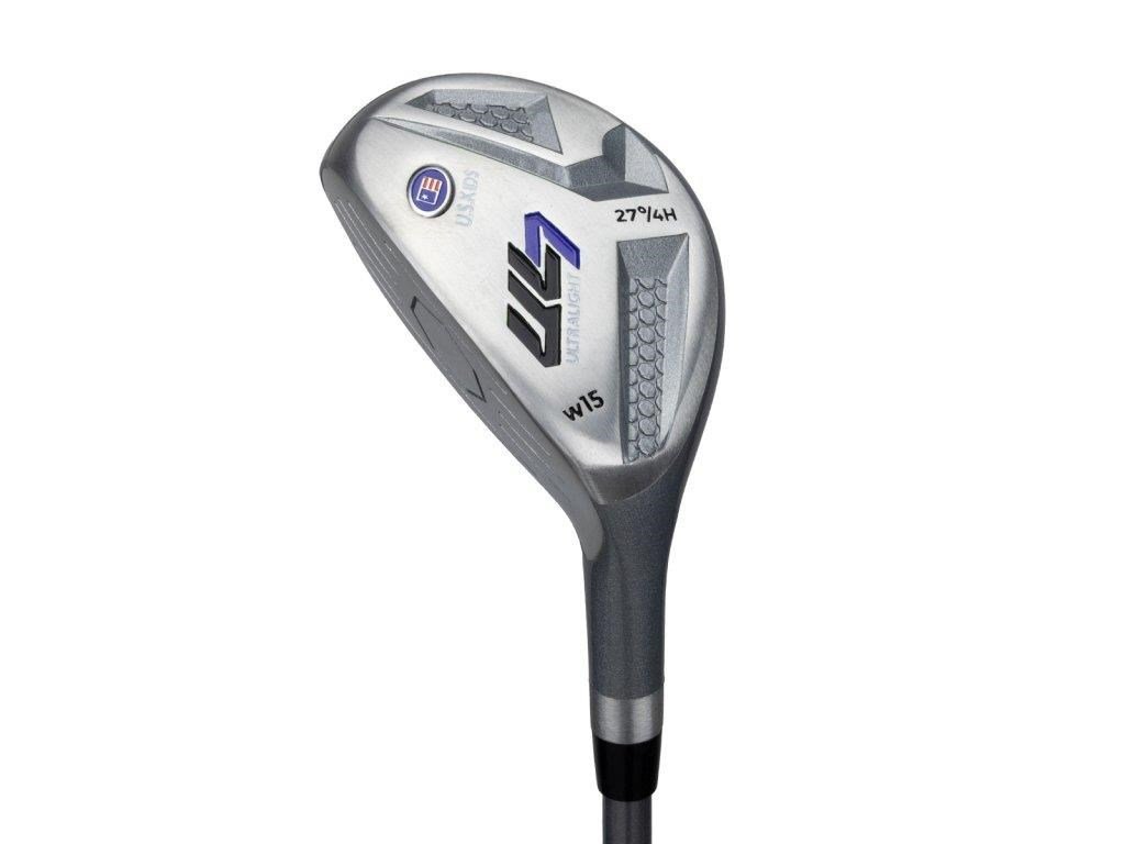 U.S. Kids Golf UL7-54 (137cm) W15 5-Club junior golfset + stand bag, svart/lila