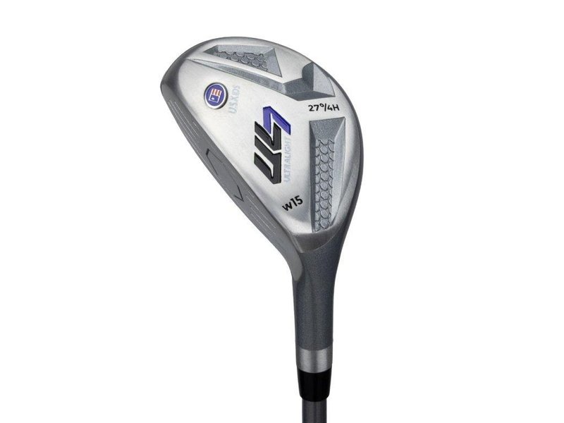 U.S. Kids Golf UL7-54 (137cm) W15 5-Club junior golfset + stand bag, svart/lila