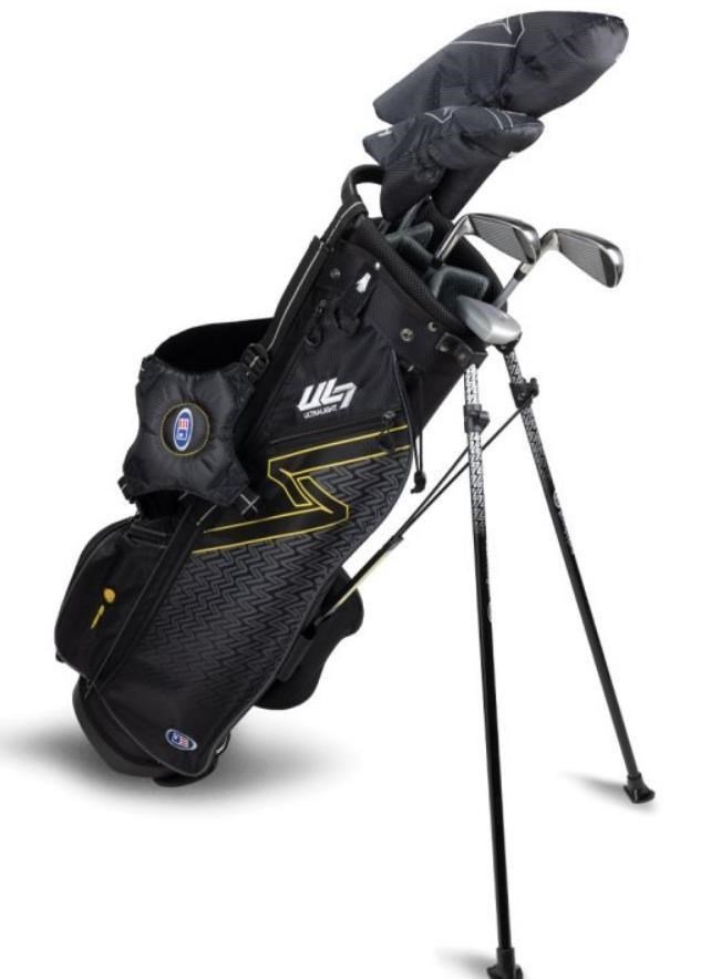 U.S. Kids Golf UL7-63 (160cm) W10 junior golfset, grafit, stand bag, svart/guld
