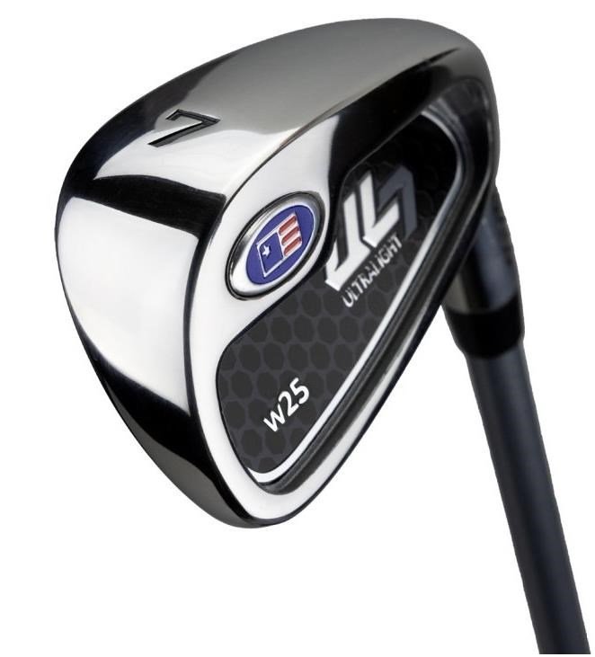 U.S. Kids Golf UL7-42 (107cm) W25 4-Club junior golfset + stand bag, vit/rosa