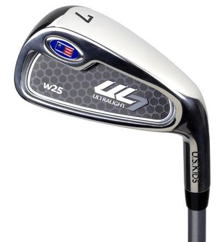 U.S. Kids Golf UL7-45 (114cm) W25 4-Club junior golfset + stand bag, rosa/vit