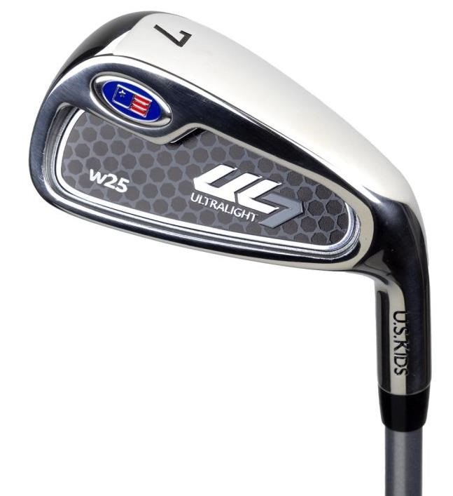 U.S. Kids Golf UL7-45 (114cm) W25 4-Club junior golfset + stand bag, rosa/vit