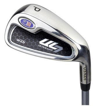 U.S. Kids Golf UL7-45 (114cm) W25 4-Club junior golfset + stand bag, rosa/vit