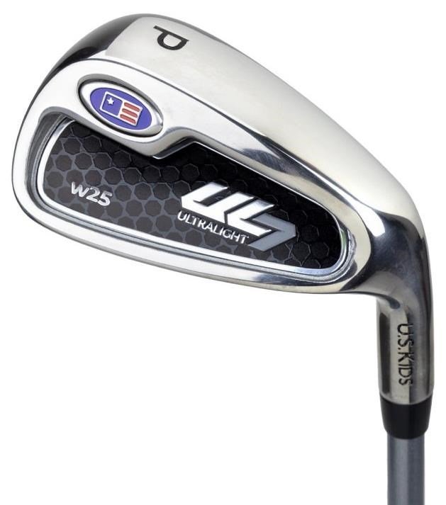 U.S. Kids Golf UL7-45 (114cm) W25 4-Club junior golfset + stand bag, svart/blå