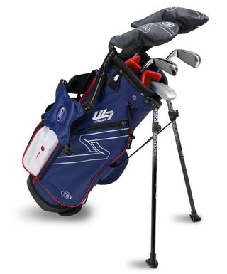 U.S. Kids Golf UL7-48 (122cm) W20 5-Club junior golfset + stand bag, navy/röd/vit