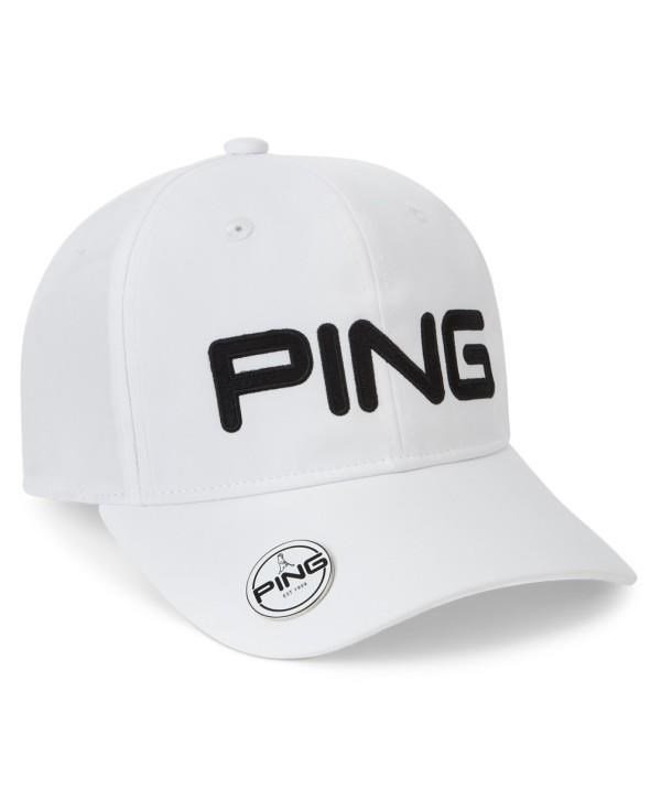 PING Ball Marker herr keps, vit - 3 PACK